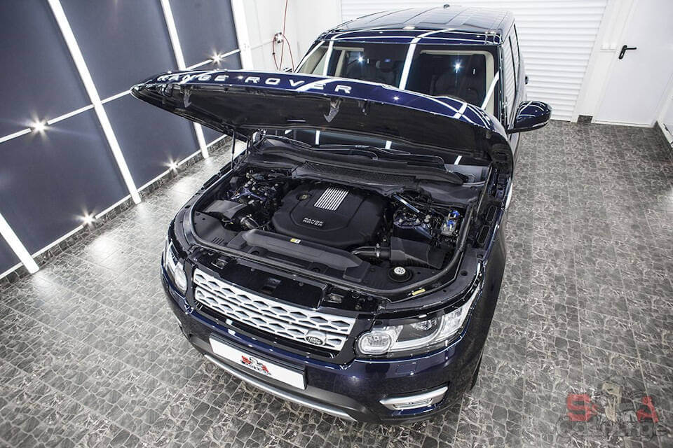 Полная оклейка Range Rover Sport в полиуретановую пленку SunTek PPF - Москва