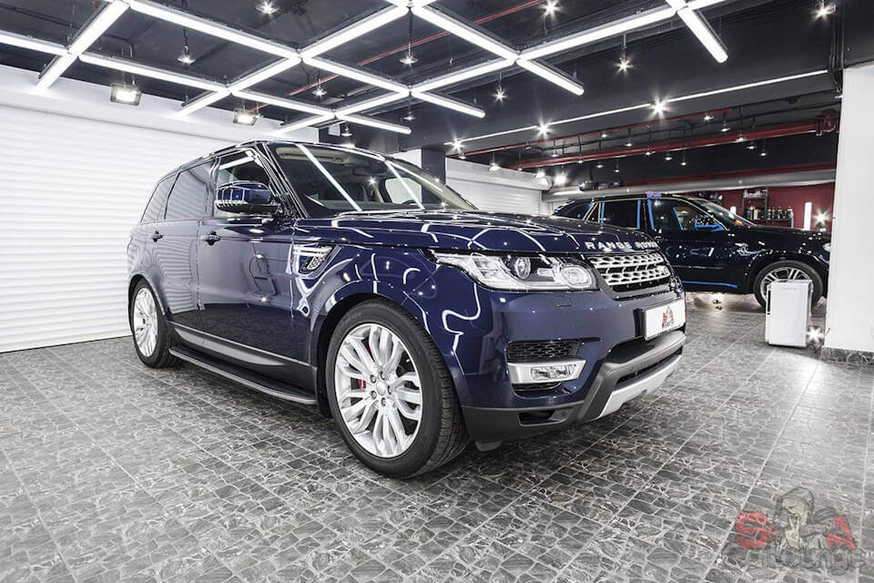 Полная оклейка Range Rover Sport в полиуретановую пленку SunTek PPF - Москва