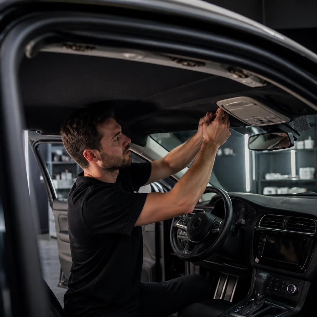 Перетяжка потолка автомобиля своими руками: материалы, советы, пошагово